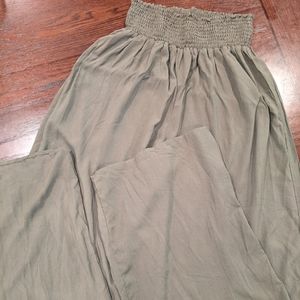Olive Green Flowy Pants